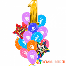 Букет из шаров на 1 год