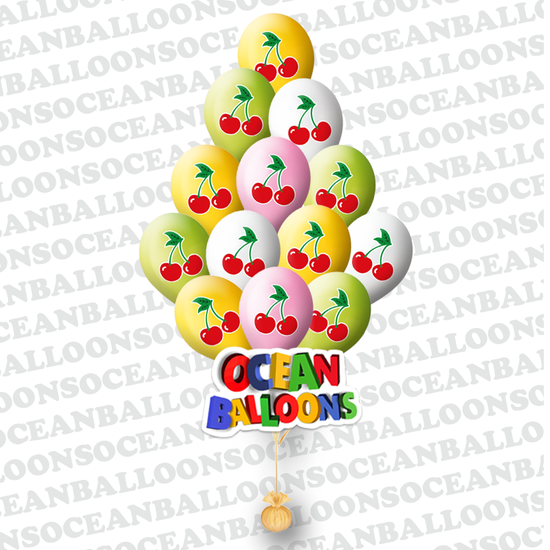Облако из 17 шариков Вишни