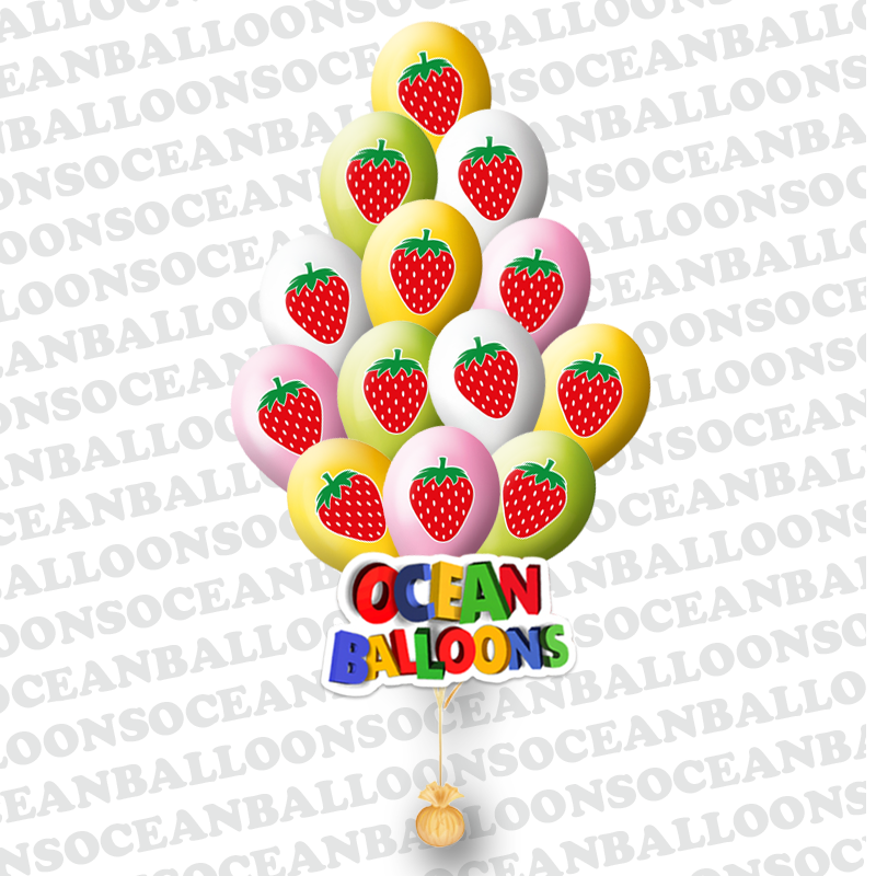 Облако из 15 шариков Клубники