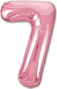 Цифра 7, Slim, Розовый