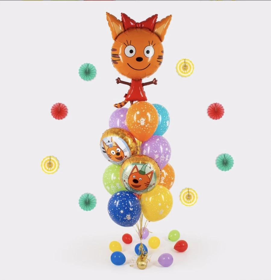 Фонтан из шаров Три кота